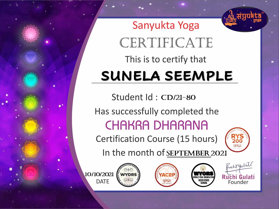Chakra Dharana Certification – 15 Stunden